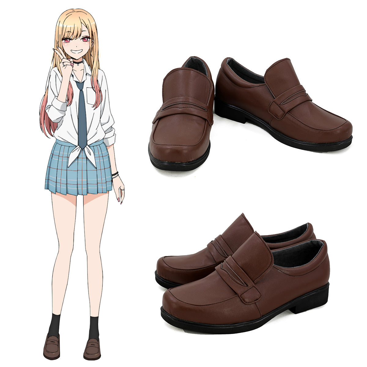 My Dress-Up Darling Sono Bisque Doll Wa Koi Wo Suru Kitagawa Marin Brown Cosplay Shoes Shoes/Boots - Tophatter Daily Deals